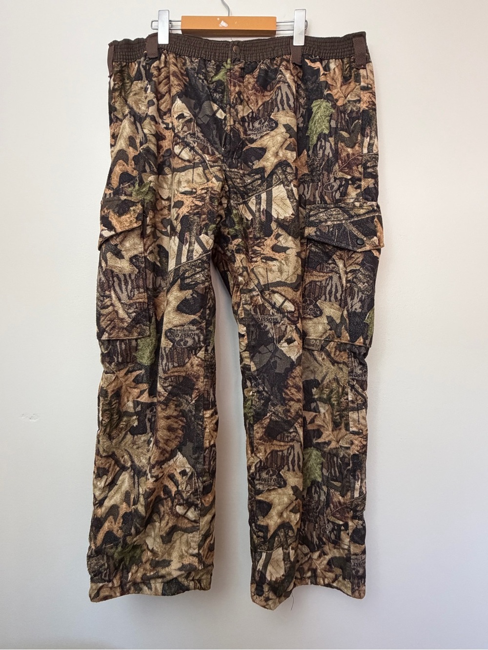Mossy Oak Camo Fleece Hunting Cargo Pants Men’s 40x30 Outdoor - Picture 2 of 10